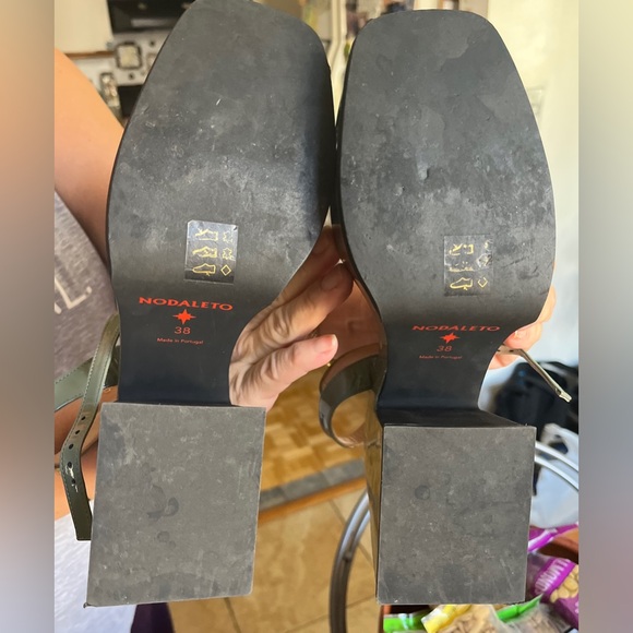 NODALETO Sage Green Platform Heels - Size 8 US - Picture 6 of 6